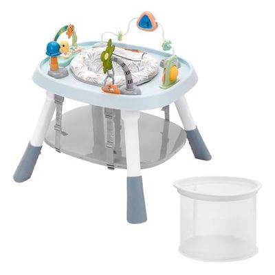 VEVOR Activiteitencentrum voor baby's, 360° draaibare zitting, interactieve speeltafel, in hoogte verstelbaar, ligstoel voor peuters met ontwikkelingsspeelgoed, muziek, liedjes, voor kinderen vanaf 6