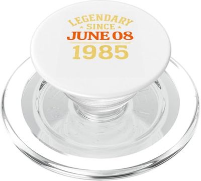 Legendario desde junio 08 1985, impresionante fiesta de cumpleaños retro PopSockets PopGrip para MagSafe