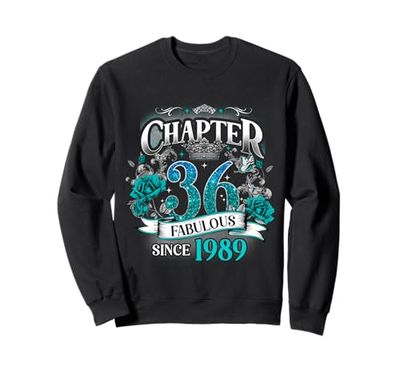 Womens Chapter 36 Fabulous Since 1989 36th Birthday Queen Felpa
