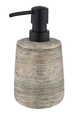 WENKO DIE BESSERE IDEE Fedio-Dispenser per Sapone Liquido, capacità 0,4 l, Ceramica, Gold, 8.5 x 17 x 8.5 cm