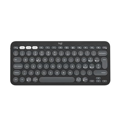 Logitech Pebble Keys 2 K380s, Tastiera Bluetooth Multidispositivo con Tasti di Scelta Rapida Personalizzabili, Sottile e Portatile, Easy-Switch per Windows, macOS, iPadOS, Android, ITA QWERTY, Grafite