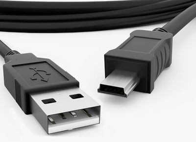 Adapterkabel zwart USB 2.0 stekker naar stekker Mini B – 1 m, 5-polige aansluiting voor GoPro 4, PS3-controller