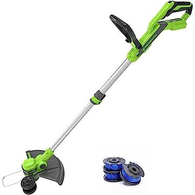 Greenworks Cortabordes Eléctrico 40V 33cm, Bobina de Hilo Doble 3 Piezas sin Batería ni Cargador