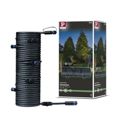 Paulmann 93931 Sistema di Illuminazione Plug & Shine 7Fach-Verteiler, Nero 24 V