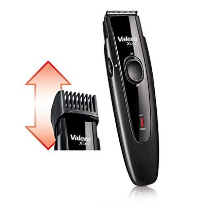 Valera, X-Cut 642.02, Regolabarba Professionale, Lame 32 mm in Acciaio Inox, 30 Lunghezze di Taglio da 0.5 a 15 mm, Funzionamento Cordless o con Alimentatore, Cavo USB Incluso, 100-240 V, Swiss Made