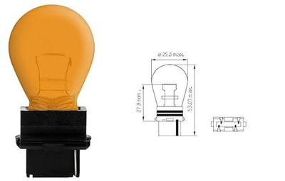 cyclingcolors 2x ampoule 3156 12V P27W W2.5x16d 32CP S25d orange simple filament voiture américaine et asiatique