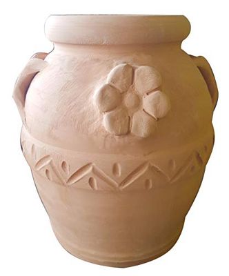 GIARA TERRACOTTA FATTA A MANO; ALTEZZA CM. 26, DIAMETRO PANCIA CM. 19 MINI ORCIO ANFORETTA IDEA REGALO NATALE BOMBONIERA