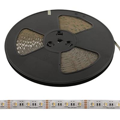 Blaupunkt Strip LED RGB 25m – Bande D’ambiance Spéciale – Ruban Multicolores + Blanc Chaud 3000K – 60 LED de Haute Qualité/Mètre – Idéale pour le Salon, la Cuisine, la Fête, l’éclairage de Miroir
