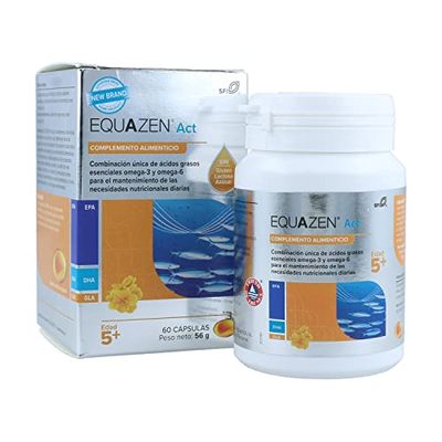 Vitae EQUAZEN Forte 60 cápsulas | Combinación única de Omega 3 y 6 | Alto poder nutricional (EPA, DHA y GLA) | Desarrollo cognitivo