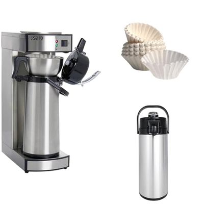 Saro 317-2085 Saromica Thermo 24 Libera Installazione Acciaio Inossidabile 317 – 2076 – Caraffa Termica Isolante S/S, 2,2 L 39 – 1000 – Filtro a cestello, misura circa 85/245 mm