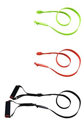 Sveltus Fitness Elastische set, uniseks, volwassenen, zwart/groen/oranje, 3 stuks