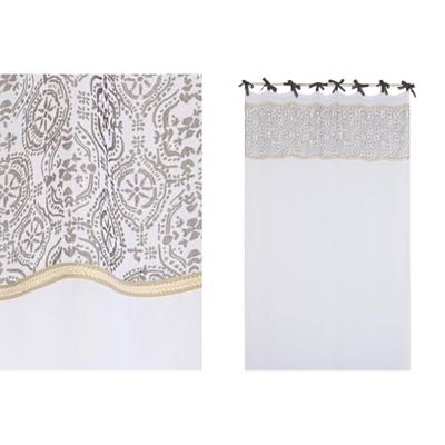 CORTINA ALGODON 140X260X260 IMPRESA BLANCO
