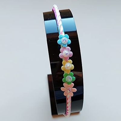 Cerchietto Capelli Fiori Pastello Arcobaleno