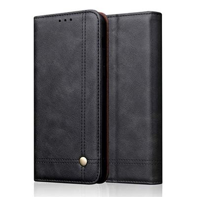 Carcasa de telefono Casual Style Retro Crazy Horse Texture Horizontal Flip Funda de Cuero for Galaxy M10, con Ranuras for Tarjetas y Soporte y Billetera (Negro) (Color : Rojo)