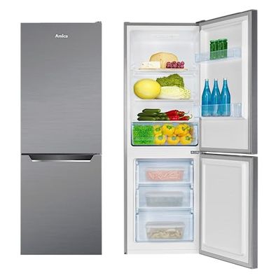 Amica KGCL 386 160 E réfrigérateur-congélateur Autoportante 227 L Acier inoxydable