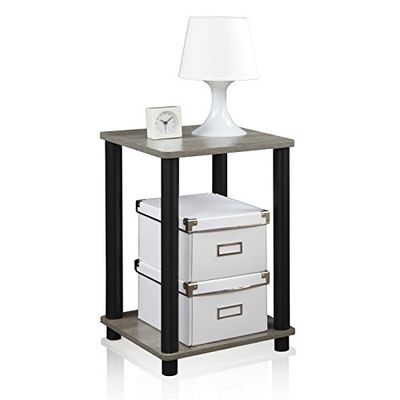 Furinno Mesa auxiliar contemporâneo francês carvalho cinzento