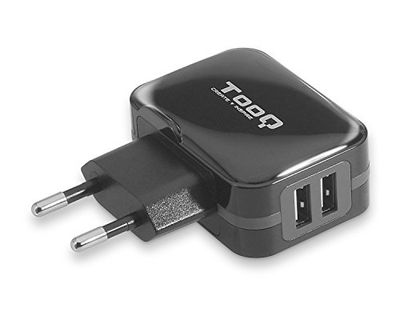 Watio Wave Chargeur Mural de Voyage USB avec 2 Ports, 3,4 A, Noir, Efficace et Compact pour Charge Rapide d'appareils Mobiles. *