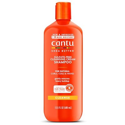 Cantu - Shampoo idratante al burro di karité - shampoo senza solfati per ricci e capelli testurizzati - 1 confezione (1 x 400 ml), la confezione può variare