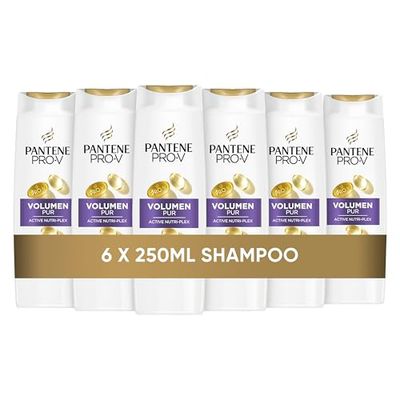 Pantene Pro-V volym rent schampo 6 x 300 ml för fint platt hår. Active Nutri-Plex