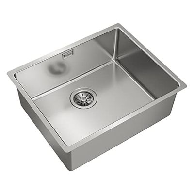 Teka 115000005 Aanrecht Gemaakt van roestvrij staal met een enkele kom Linea RS15 50.40 3½ W/OVF SP-115000005, grijs