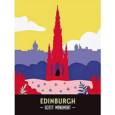 Scotland Travel Edinburgh Scott Monument Wall Art Print