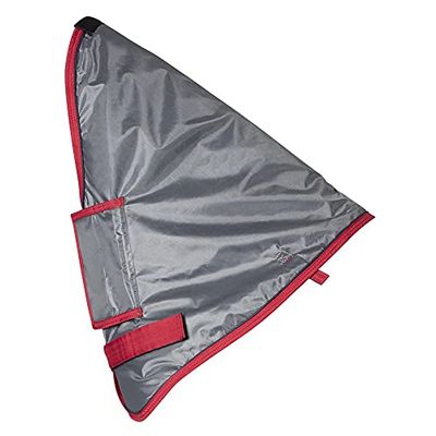 PFIFF 102833 Shetty - Cuello para manta de lluvia (cuello alto), color gris y rosa