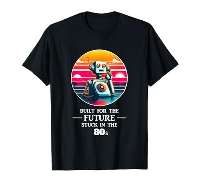 Funny Retro Robot Rotary Phone Robot Shirt Robotics Cool 80s T-Shirt