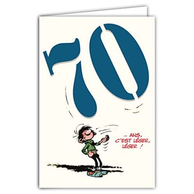 Gaston Lagaffe GLCT-6058 verjaardagskaart voor de 70e verjaardag