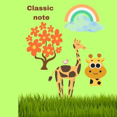 Giraffe design ruled note