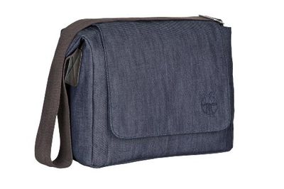 LÄSSIG Babyskötväska babyväska snygg axelväska inklusive sköttillbehör/grön etikett liten Messenger Bag uppdatering, denim blå
