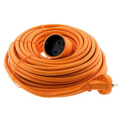 Prolongateur 16A HO5VV-F 2X 1,5 2P sans Terre Orange 20m - Zenitech