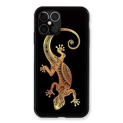 Maori Lezard Hoesje voor iPhone 12 Pro Max Zwart