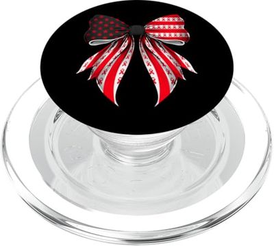 Cerebrovascular Sobreviviente Cerebrovascular Concientización 4 de Julio Bandera PopSockets PopGrip para MagSafe