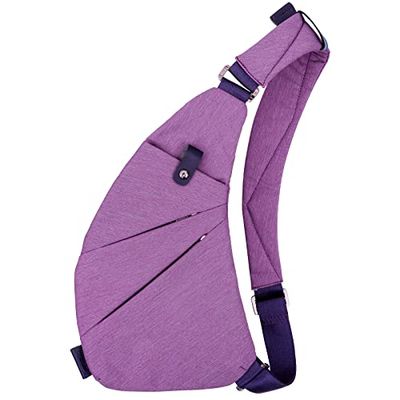 MRang Borsello Uomo Tracolla Monospalla per Uomini Donne Tela Petto Spalla Marsupio Messaggero per Sport Outdoor Palestra Viaggi Trekking