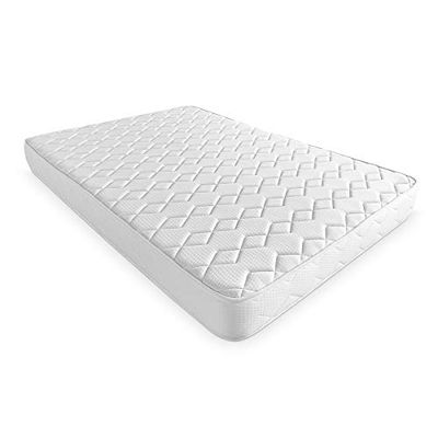 Dreaming Online - Matelas viscoélastique Sena réversible, Ferme et Confortable, fermeté Moyenne-élevée, Face Hiver, Blanc, 105x200