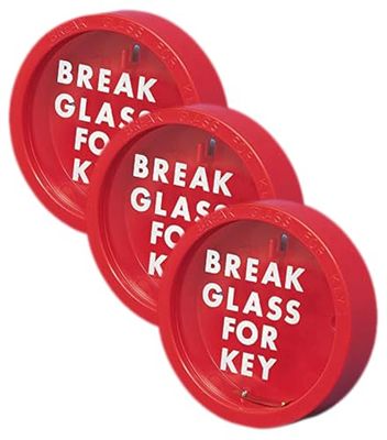Firechief KB1 Circular Break Glass Key box,Small (Pack of 3)