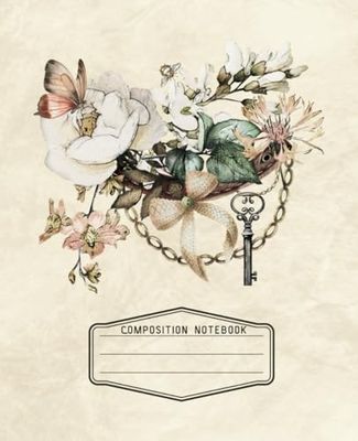 Vintage Composition Notebook: 100+ Wide-ruled Pages Perfect for Sketching Ideas, Jotting Memories, and Endless Inspiration