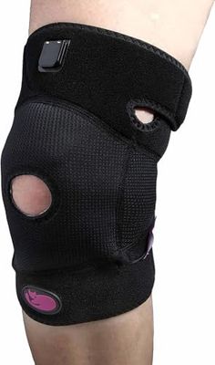 Pekatherm | Bandage thermique au genou avec batterie au lithium | Taille 82 x 28 cm | 8 W de puissance | Aide à réduire la douleur articulaire | Couleur noire AE802