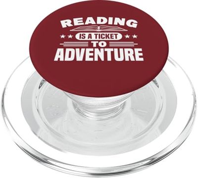 Leer es un boleto para la aventura Leer libros Bookworm Nerd PopSockets PopGrip para MagSafe