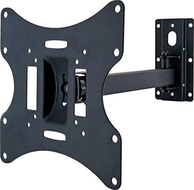 SCHWAIGER LWH040 011 TV muurbeugel voor flatscreens met 58-107 cm (23-42 inch), houder voor LED 4K OLED, draaibaar met 2 scharnieren, max. belasting 30 kg, zwart
