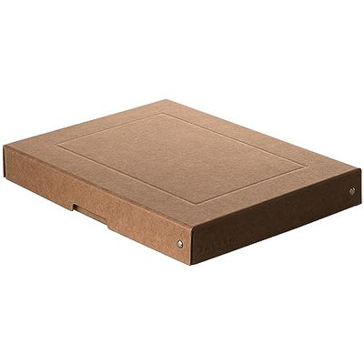 FALKEN Original PureBox Nature. Made in Germany, 40 mm high, DIN A4. Storage box with lid made of sturdy cardboard, vegan gift box, transport box, all-purpose box, Brown