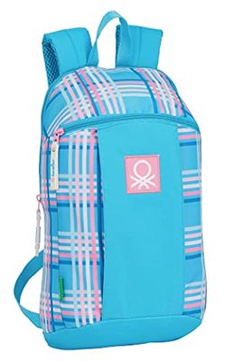 Sac à dos Casual Benetton Tartan Bleu Multicouleur (22 x 39 x 10 cm)