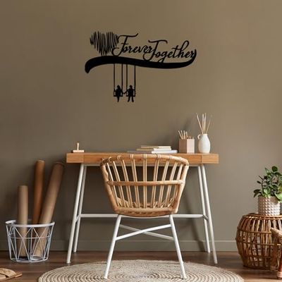 Stylish Black Decorative Metal Wall Accessory, 69 x 44 cm, 100% Metal (1.5 mm), Easy Wall Mounting, Perfect for Modern Home Decor