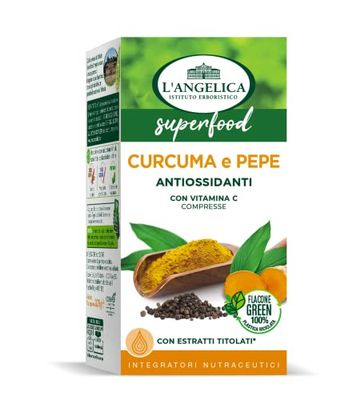 L'Angelica Superfood Curcuma e Pepe Antiossidanti con Vitamina C Compresse - 6 Confezioni