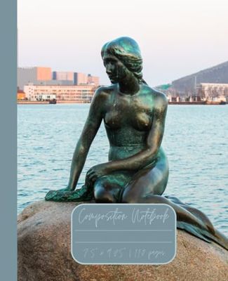 Composition Notebook “Denmark”: Copenhagen | Daily Journal | 7.5” x 9.25” | 110 lined pages