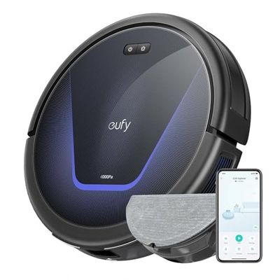 eufy G50 Hybrid robotdammsugare med torkfunktion och 4 000 Pa stark sugkraft, dynamisk navigering, pro-utredningskam, torkplatta för enkel ytrengöring, perfekt för djurhår och hårda golv