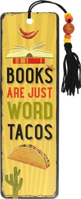Books are Word Tacos Beaded Bookmark
