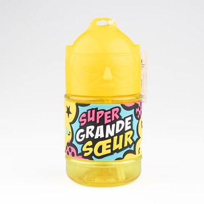 Personalised Kids Water Bottle with Straw - Super Big Sister