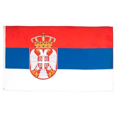 AZ FLAG - Drapeau Serbie - 150x90 cm - Drapeau Serbe 100% Polyester avec Oeillets Métalliques Intégrés - 110g - Pavillon Haute Qualité