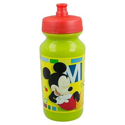 ALMACENESADAN 2038, Sport Push-up Disney Musse Pigg vattenflaska; Kapacitet 340 ml; Plastprodukt; Icke-BPA